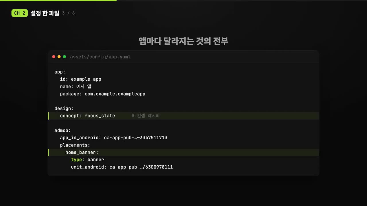 app.yaml의 앱별 광고 설정